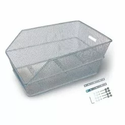 Basil Kurv Til Bagagebærer CENTO 45x30x20 Cm Sølv