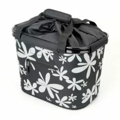 BlueBird Cykelkurv/taske Med Klikbeslag Sort Blomst
