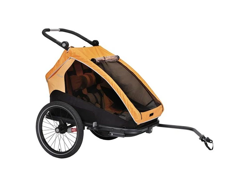 XLC Duo S Cykeltrailer Til 2 Børn Orange 1 XLC Duo S Cykeltrailer Til 2 Børn Orange