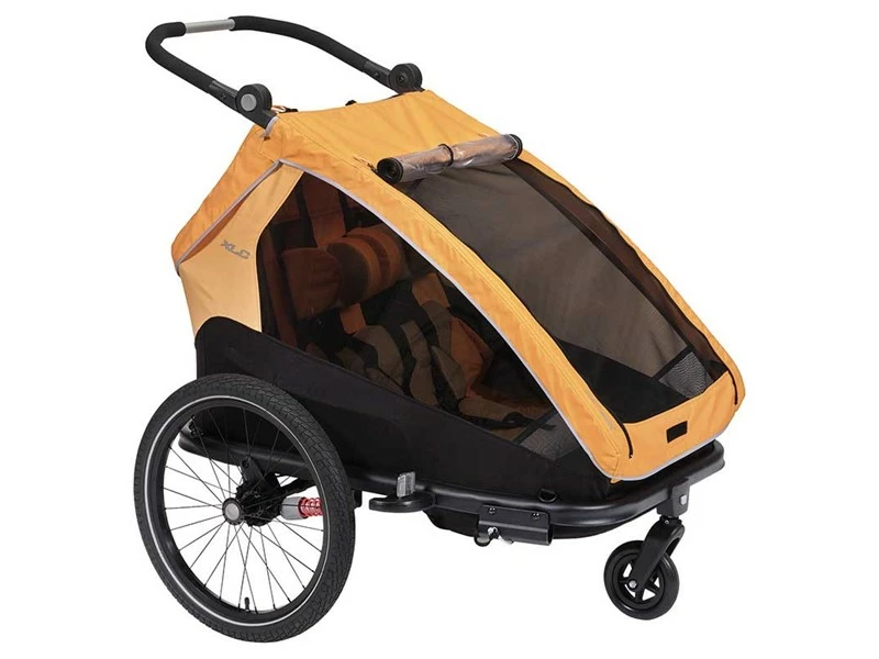 XLC Duo S Cykeltrailer Til 2 Børn Orange 2 XLC Duo S Cykeltrailer Til 2 Børn Orange - Billede 2