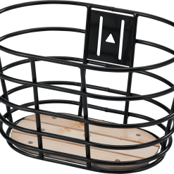 28" Sort Norden Kurv Med Mørk Træbund